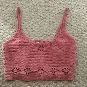FREE PEOPLE SZ L SWEATER CROP TOP BRALETTE STYLE EUC